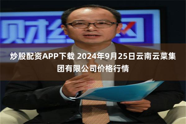 炒股配资APP下载 2024年9月25日云南云菜集团有限公司价格行情