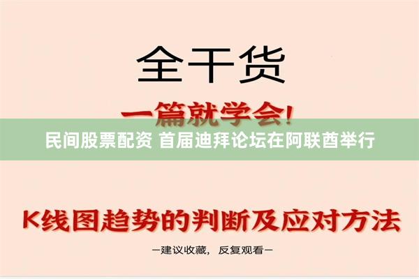 民间股票配资 首届迪拜论坛在阿联酋举行