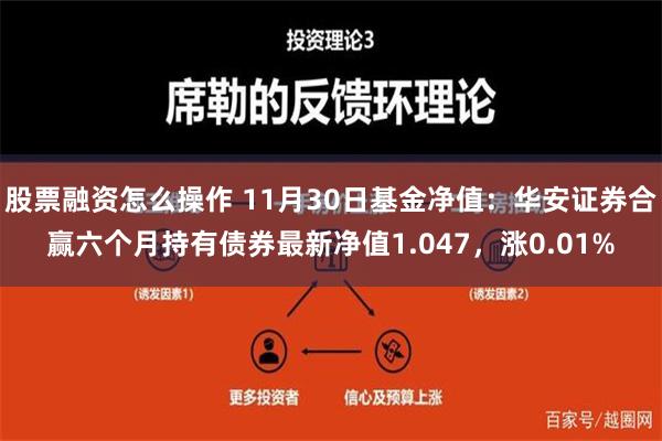 股票融资怎么操作 11月30日基金净值：华安证券合赢六个月持有债券最新净值1.047，涨0.01%